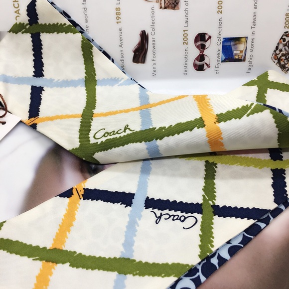 New authentic Coach multi color  silk pony scarf - Picture 5 of 5